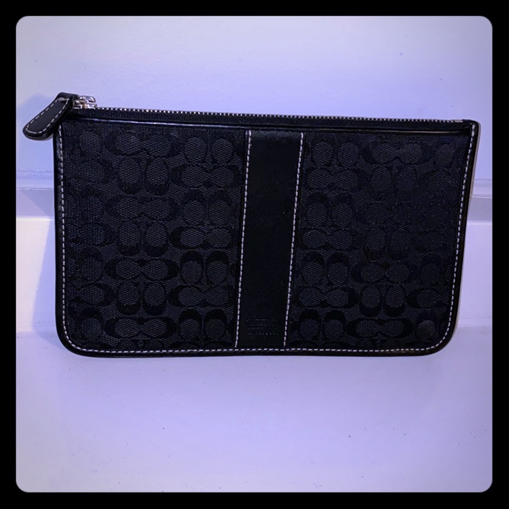 COACH signature logo canvas case